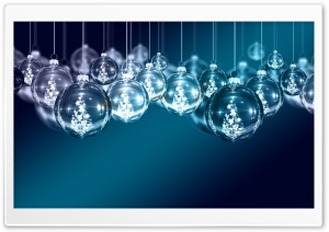 Blue Christmas Ornaments Background Ultra HD Wallpaper for 4K UHD Widescreen desktop, tablet & smartphone