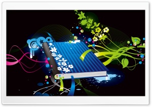 Blue Diary Vector Ultra HD Wallpaper for 4K UHD Widescreen desktop, tablet & smartphone