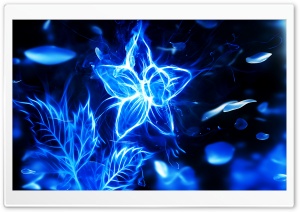 Blue Fire Flower Ultra HD Wallpaper for 4K UHD Widescreen desktop, tablet & smartphone