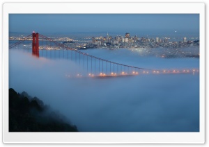 Blue Golden Gate Ultra HD Wallpaper for 4K UHD Widescreen desktop, tablet & smartphone