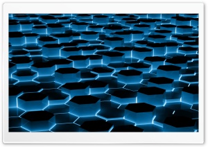 Blue Hexagons Ultra HD Wallpaper for 4K UHD Widescreen desktop, tablet & smartphone