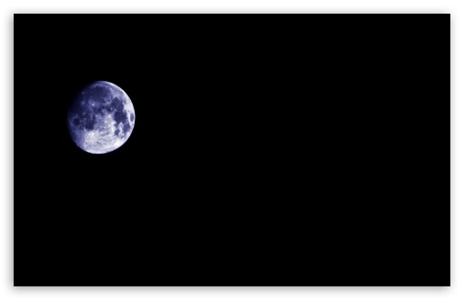 Blue Moon At Night Ultra HD Desktop Background Wallpaper for 4K UHD TV :  Widescreen & UltraWide Desktop & Laptop : Tablet : Smartphone