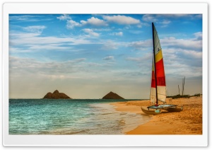 Boat On Oahu Beach Ultra HD Wallpaper for 4K UHD Widescreen desktop, tablet & smartphone