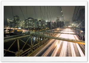 Brooklyn Bridge Night Ultra HD Wallpaper for 4K UHD Widescreen desktop, tablet & smartphone