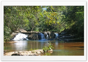 Cachoeira, Córrego do Escuro - Waterfall, Dark Creek Ultra HD Wallpaper for 4K UHD Widescreen desktop, tablet & smartphone