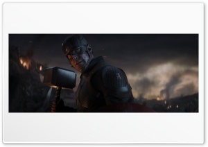 Captain America holding Thors Hammer Mjollnir Ultra HD Wallpaper for 4K UHD Widescreen desktop, tablet & smartphone