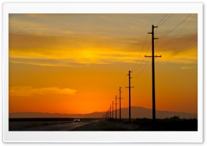 Car On The Road, Sunset Ultra HD Wallpaper for 4K UHD Widescreen desktop, tablet & smartphone