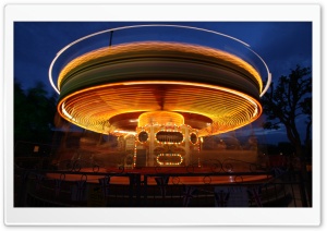 Carousel At Night Ultra HD Wallpaper for 4K UHD Widescreen desktop, tablet & smartphone