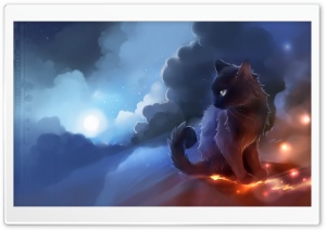 Cat Fire Ultra HD Wallpaper for 4K UHD Widescreen desktop, tablet & smartphone