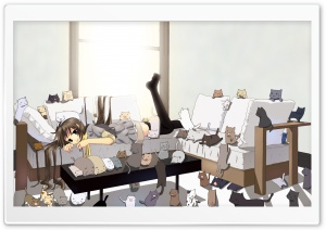 Cats Manga Ultra HD Wallpaper for 4K UHD Widescreen desktop, tablet & smartphone