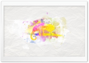 Chameleon Painting Ultra HD Wallpaper for 4K UHD Widescreen desktop, tablet & smartphone