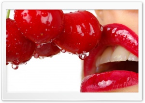 Cherry Lips Ultra HD Wallpaper for 4K UHD Widescreen desktop, tablet & smartphone