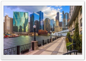 Chicago Business District Ultra HD Wallpaper for 4K UHD Widescreen desktop, tablet & smartphone