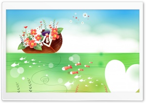Childhood Fairytales Fishing Trip Ultra HD Wallpaper for 4K UHD Widescreen desktop, tablet & smartphone