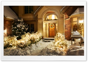 Christmas House Ultra HD Wallpaper for 4K UHD Widescreen desktop, tablet & smartphone