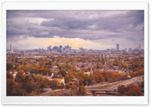 City, Fall, Panoramic View Ultra HD Wallpaper for 4K UHD Widescreen desktop, tablet & smartphone