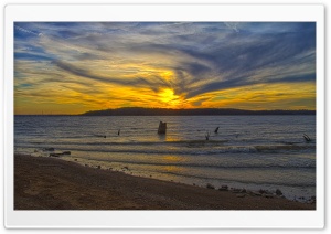 Clinton Lake Sunset Ultra HD Wallpaper for 4K UHD Widescreen desktop, tablet & smartphone