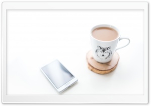 Coffee and Smartphone Ultra HD Wallpaper for 4K UHD Widescreen desktop, tablet & smartphone