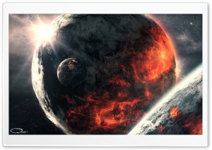 Collision Planets Ultra HD Wallpaper for 4K UHD Widescreen desktop, tablet & smartphone
