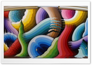 Colored Graffiti Art Ultra HD Wallpaper for 4K UHD Widescreen desktop, tablet & smartphone