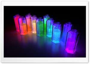 Colorful 3D Bottles Ultra HD Wallpaper for 4K UHD Widescreen desktop, tablet & smartphone