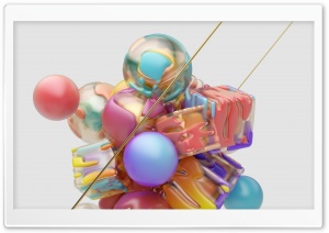 Colorful Abstract 3D Digital Art Ultra HD Wallpaper for 4K UHD Widescreen desktop, tablet & smartphone