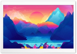 Colorful Landscape Illustration Ultra HD Wallpaper for 4K UHD Widescreen desktop, tablet & smartphone