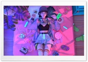 Cute Anime Girl Ultra HD Wallpaper for 4K UHD Widescreen desktop, tablet & smartphone
