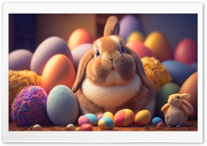 Cute Easter Bunnies Ultra HD Wallpaper for 4K UHD Widescreen desktop, tablet & smartphone