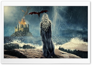 Daenerys Targaryen Painting Ultra HD Wallpaper for 4K UHD Widescreen desktop, tablet & smartphone