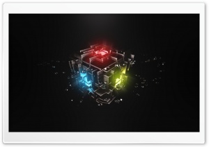 Dark Cube RYB Ultra HD Wallpaper for 4K UHD Widescreen desktop, tablet & smartphone