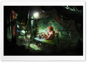 Dark Room Painting Ultra HD Wallpaper for 4K UHD Widescreen desktop, tablet & smartphone
