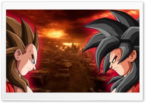 DBZ SS4 Goku vs Vegeta Ultra HD Wallpaper for 4K UHD Widescreen desktop, tablet & smartphone