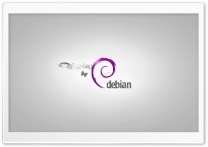 Debian Logo Morado grey Ultra HD Wallpaper for 4K UHD Widescreen desktop, tablet & smartphone