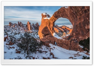 Double Arch, Snow Ultra HD Wallpaper for 4K UHD Widescreen desktop, tablet & smartphone