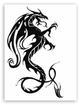 Dragon Logo Ultra HD Desktop Background Wallpaper for