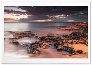 Dramatic Sunset Beach Ultra HD Wallpaper for 4K UHD Widescreen desktop, tablet & smartphone