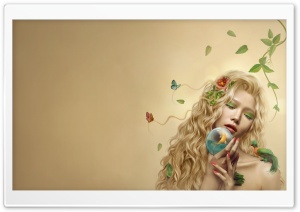 Dreaming Blonde Girl Ultra HD Wallpaper for 4K UHD Widescreen desktop, tablet & smartphone