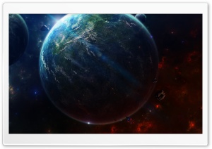 Earth From Space Art Ultra HD Wallpaper for 4K UHD Widescreen desktop, tablet & smartphone