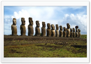 Easter Island Statues Ultra HD Wallpaper for 4K UHD Widescreen desktop, tablet & smartphone