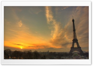 Eiffel Tower At Sunset Ultra HD Wallpaper for 4K UHD Widescreen desktop, tablet & smartphone