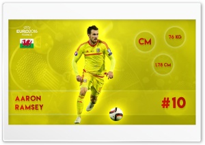 Euro 2016 -  Aaron Ramsey Ultra HD Wallpaper for 4K UHD Widescreen desktop, tablet & smartphone
