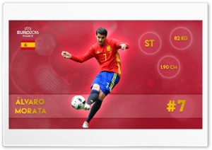 Euro 2016 - Alvaro Morata Ultra HD Wallpaper for 4K UHD Widescreen desktop, tablet & smartphone