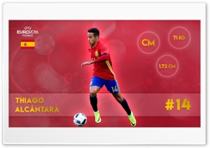 Euro 2016 - Thiago Alcantara Ultra HD Wallpaper for 4K UHD Widescreen desktop, tablet & smartphone