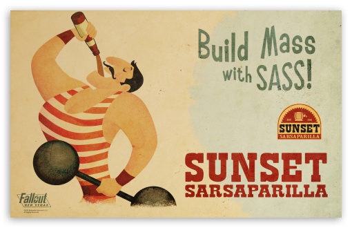 Tin Sign Vintage Sunset Sarsaparilla Build Mass With Sass Fallout 