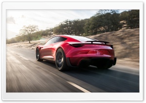 Fastest Car Ever Tesla Roadster Electric Supercar Rear, Speed Ultra HD Wallpaper for 4K UHD Widescreen desktop, tablet & smartphone
