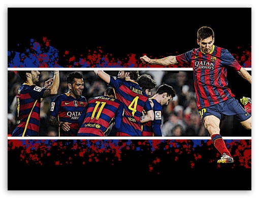FC Barcelona, Messi UltraHD Wallpaper for Standard 4:3 Fullscreen UXGA XGA SVGA ; iPad 1/2/Mini ; Mobile 4:3 - UXGA XGA SVGA ;