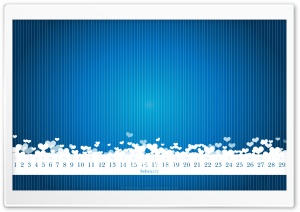February 2012 Calendar (Blue) Ultra HD Wallpaper for 4K UHD Widescreen desktop, tablet & smartphone