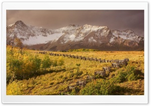Fence In The Glacier Valley Ultra HD Wallpaper for 4K UHD Widescreen desktop, tablet & smartphone