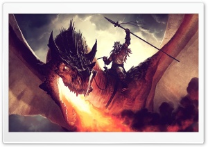 Fire-Breathing Dragon Ultra HD Wallpaper for 4K UHD Widescreen desktop, tablet & smartphone